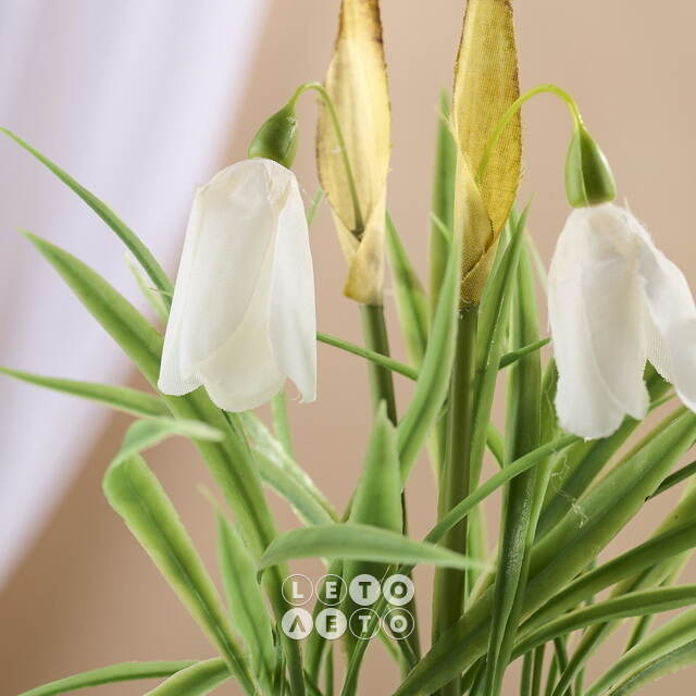 Искусственный цветок в горшке Стейнс: Подснежник 23 см Koopman (Купман)