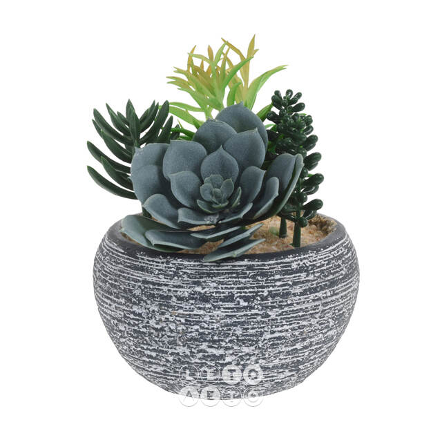 Искусственное растение в кашпо Succulent: Pace Della 17 см Koopman