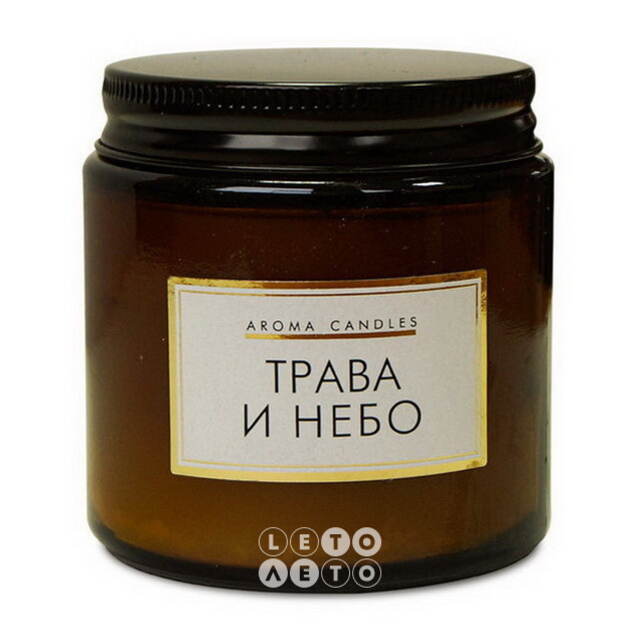 Декоративная ароматическая свеча Miradorre: Трава и Небо 7 см, 9 часов горения Омский Свечной