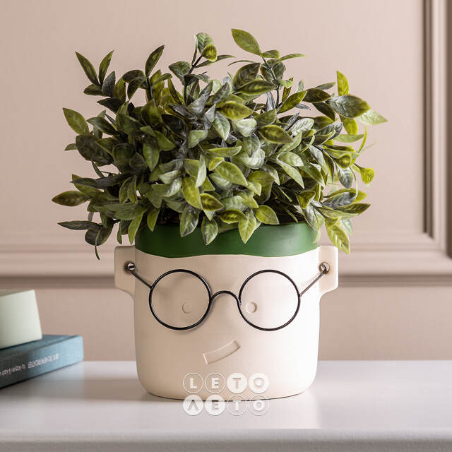 Декоративное кашпо Harry Potter: Smile 13*12 см зеленое Ideas4Seasons