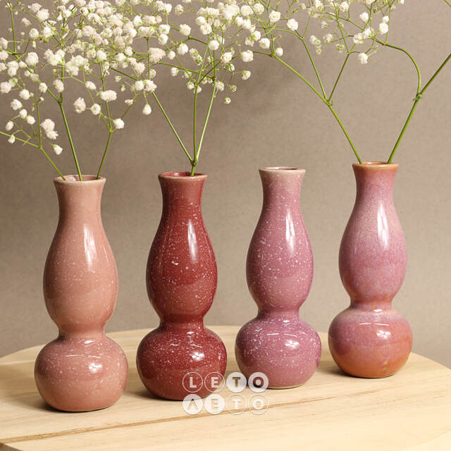 Керамическая ваза Лоренсо 15 см марсала Ideas4Seasons