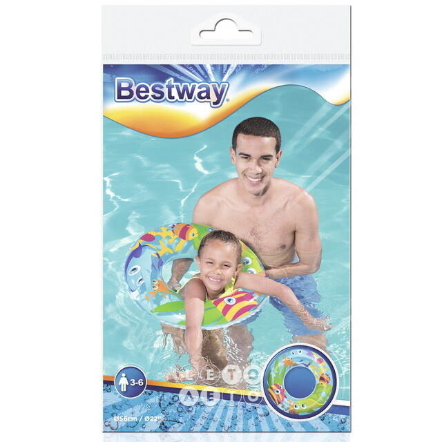 Надувной круг Подводные Друзья 56 см Bestway