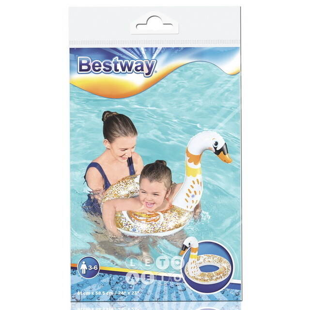 Детский надувной круг Лебедь 61*59 см Bestway