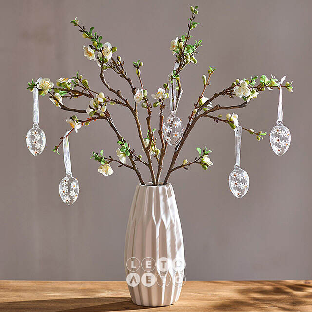 Декоративные пасхальные яйца - Summer Daisies 6 см, 5 шт, подвеска Winter Deco