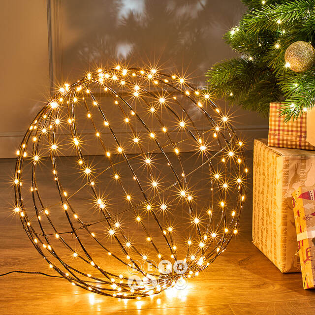 Светодиодный шар Cielo Stellato 40 см, 260 теплых белых LED ламп, таймер, IP44 Winter Deco