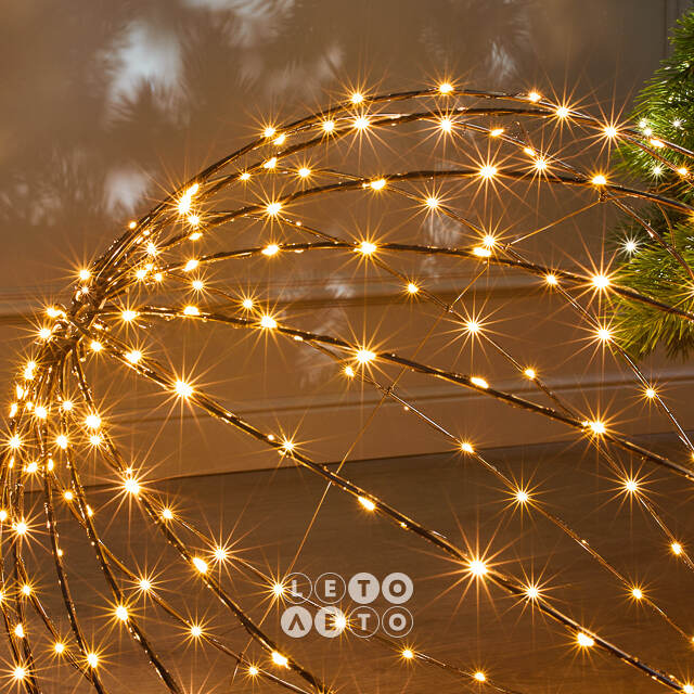 Светодиодный шар Cielo Stellato 50 см, 320 теплых белых LED ламп, таймер, IP44 Winter Deco