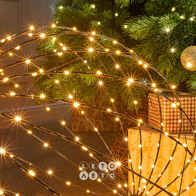 Светодиодный шар Cielo Stellato 50 см, 320 теплых белых LED ламп, таймер, IP44 Winter Deco