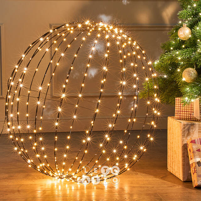 Светодиодный шар Cielo Stellato 60 см, 400 теплых белых LED ламп, таймер, IP44 Winter Deco