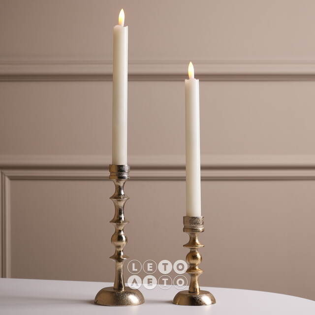 Столовые светодиодные свечи Homely Light 24 см кремовые, 2 шт, на батарейках, IP20 Winter Deco