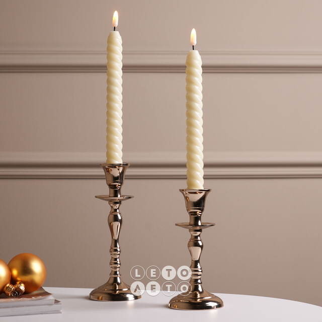 Светодиодные витые свечи Homely Light 25 см, 2 шт, на батарейках, IP20 Winter Deco