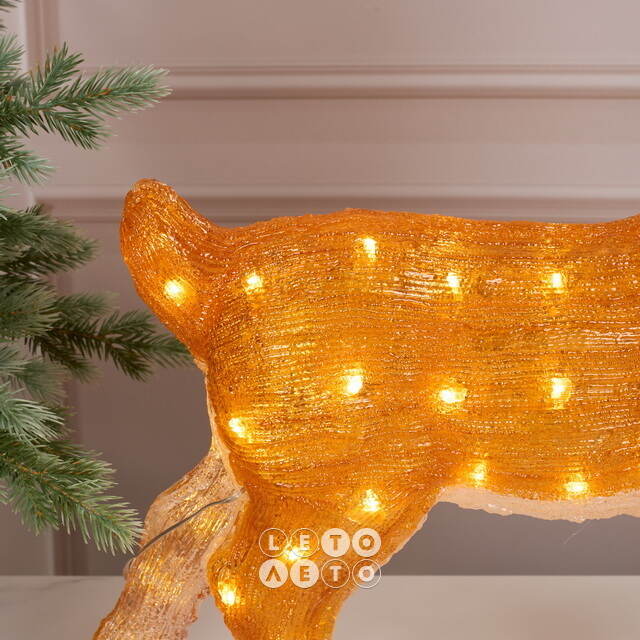 Светодиодный олень Норман 63 см, 80 теплых белых LED ламп, акрил, IP44 Winter Deco