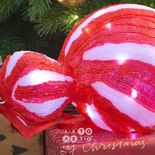 Светодиодная фигура Конфетка - Bonne Аnnee 40 см, 40 холодных белых LED ламп, акрил, IP44 Winter Deco
