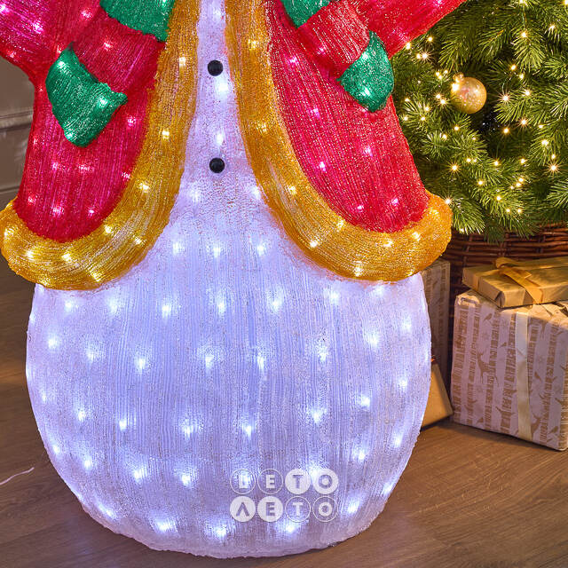 Светодиодная фигура Снеговик - Festa Allegra 145 см, 400 холодных белых LED ламп, акрил, IP44 Winter Deco