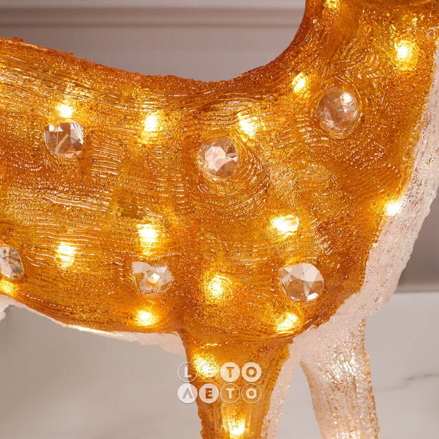 Светодиодный Олень Малыш Бакли 63 см, 80 теплых белых LED ламп, акрил, IP44 Winter Deco