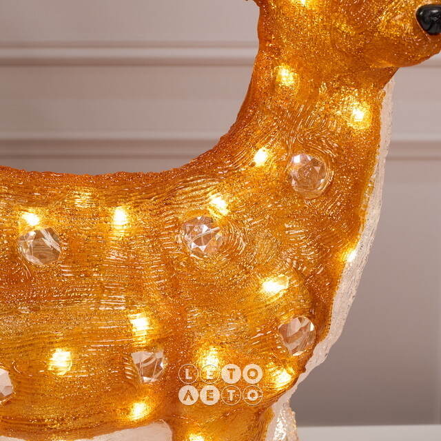 Светодиодный Олень Малыш Бакли 63 см, 80 теплых белых LED ламп, акрил, IP44 Winter Deco