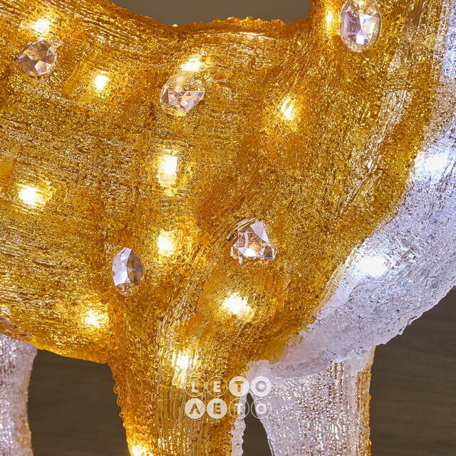 Светодиодный Олень Малышка Лана 77 см, 100 теплых белых LED ламп, акрил, IP44 Winter Deco