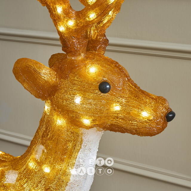 Светодиодный Олень Гард 118 см, 200 теплых белых LED ламп, акрил, IP44 Winter Deco