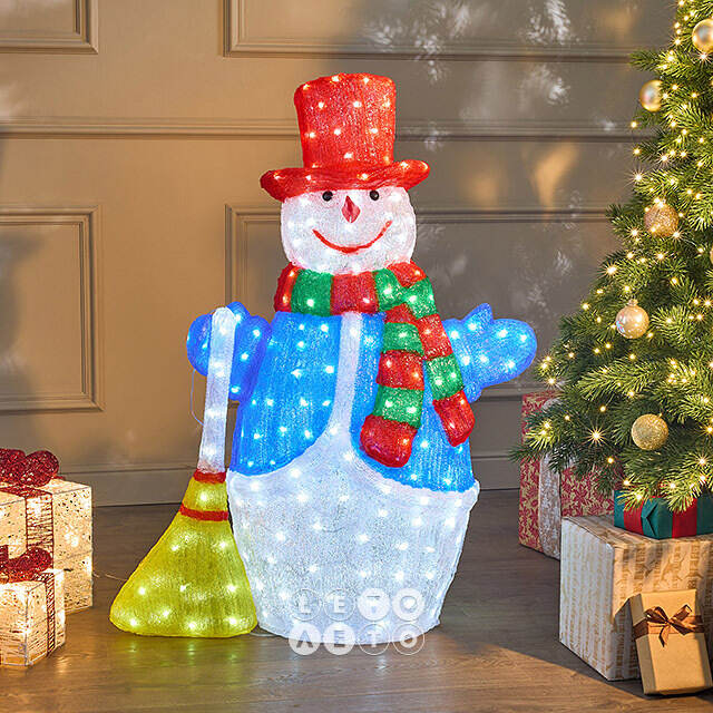 Светодиодная фигура Снеговик Марти 100 см, 300 холодных белых LED ламп, акрил, IP44 Winter Deco