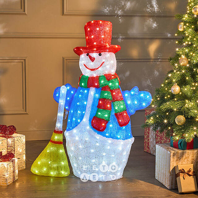 Светодиодная фигура Снеговик Марти 100 см, 300 холодных белых LED ламп, акрил, IP44 Winter Deco
