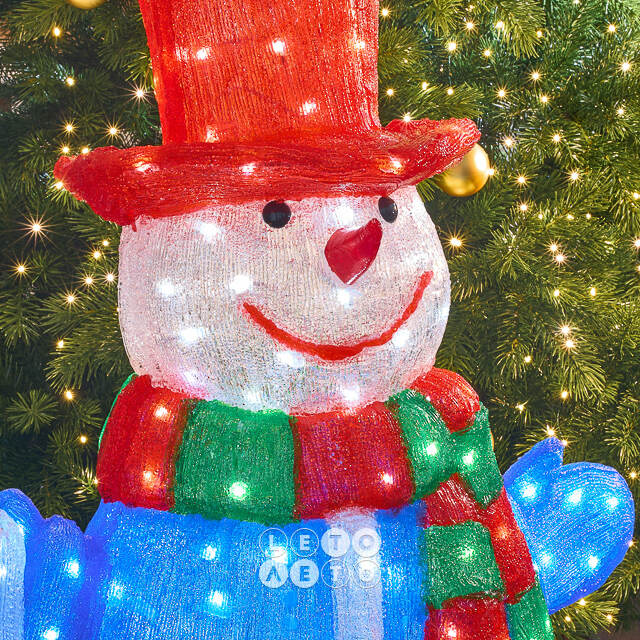 Светодиодная фигура Снеговик Марти 100 см, 300 холодных белых LED ламп, акрил, IP44 Winter Deco