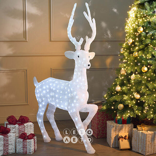 Светодиодный Олень Дартон 144 см, 300 холодных белых LED ламп, акрил, IP44 Winter Deco