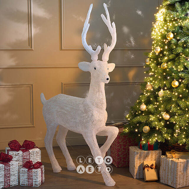Светодиодный Олень Дартон 144 см, 300 холодных белых LED ламп, акрил, IP44 Winter Deco