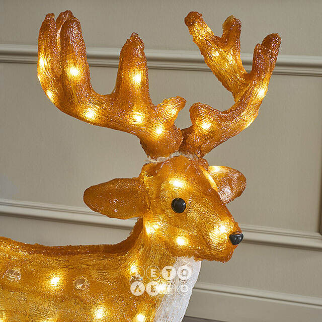 Светодиодный Олень Энико 81 см, 100 теплых белых LED ламп, акрил, IP44 Winter Deco