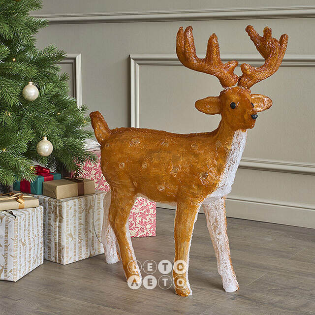 Светодиодный Олень Энико 81 см, 100 теплых белых LED ламп, акрил, IP44 Winter Deco