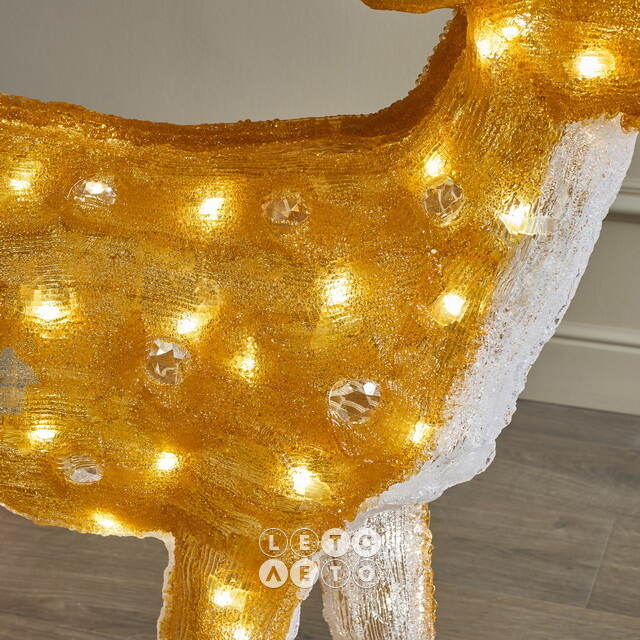 Светодиодный Олень Энико 81 см, 100 теплых белых LED ламп, акрил, IP44 Winter Deco