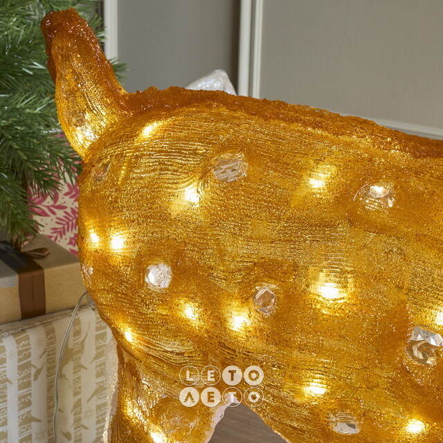 Светодиодный Олень Энико 81 см, 100 теплых белых LED ламп, акрил, IP44 Winter Deco