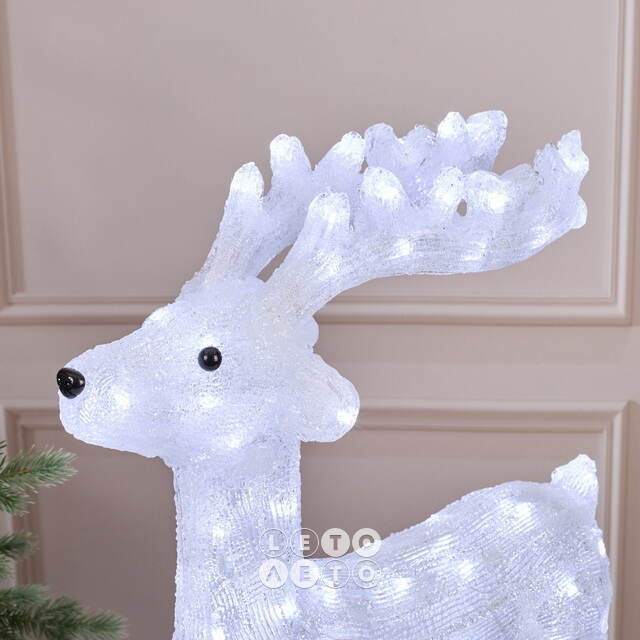Светодиодная фигура Олень Фейт 62 см, 80 холодных белых LED ламп, акрил, IP44 Winter Deco