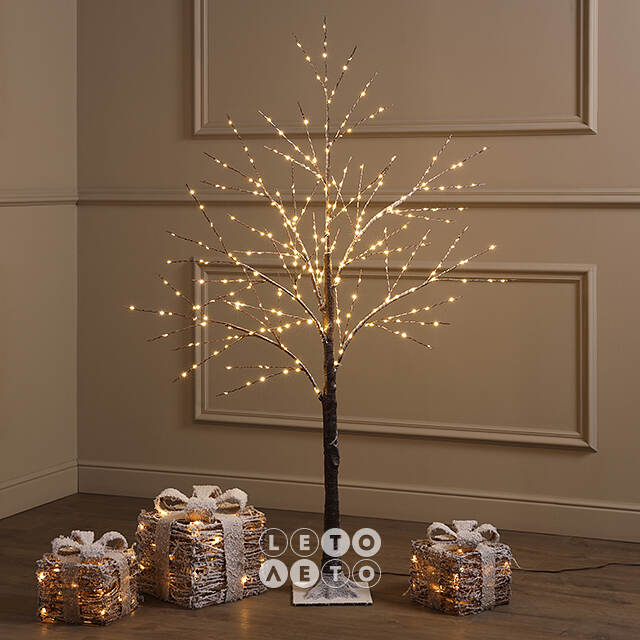 Светодиодное дерево Cunnington 120 см, 300 теплых белых микро LED ламп, IP44 Winter Deco
