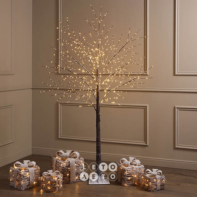 Светодиодное дерево Cunnington 180 см, 600 теплых белых микро LED ламп, IP44 Winter Deco
