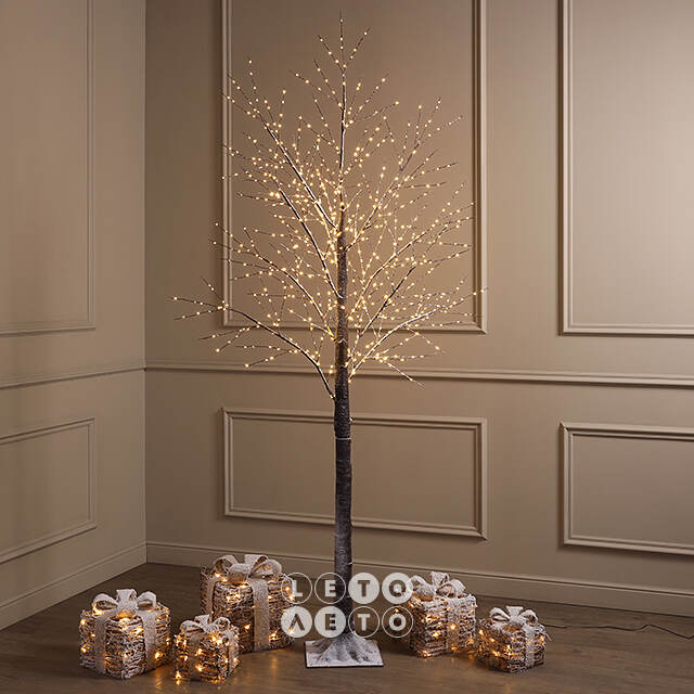 Светодиодное дерево Cunnington 210 см, 750 теплых белых микро LED ламп, IP44 Winter Deco