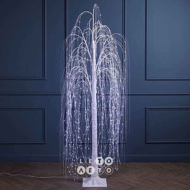 Светодиодное дерево Ива Basildon 180 см, 864 холодных белых микро LED ламп, IP44 Winter Deco