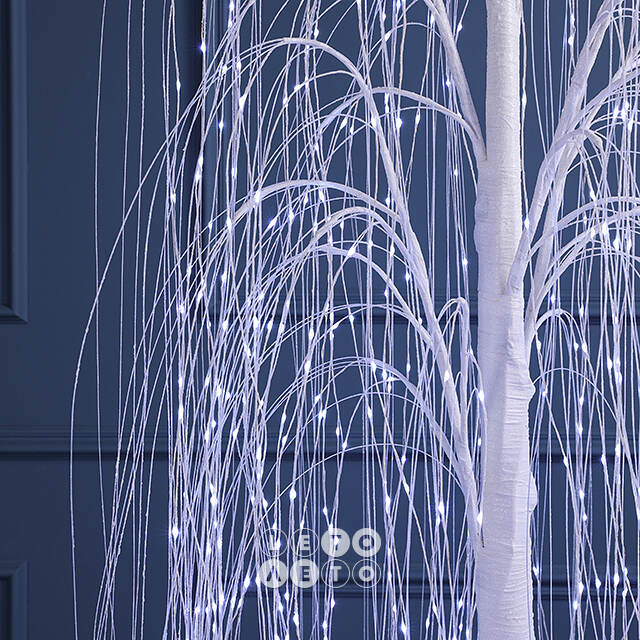 Светодиодное дерево Ива Basildon 180 см, 864 холодных белых микро LED ламп, IP44 Winter Deco