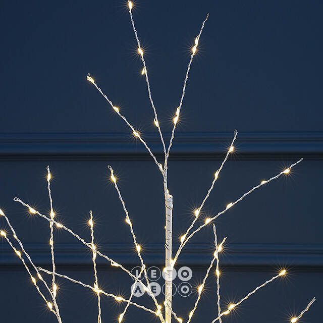 Светодиодное дерево Березка заснеженное 120 см, 300 теплых белых LED ламп, IP44 Winter Deco