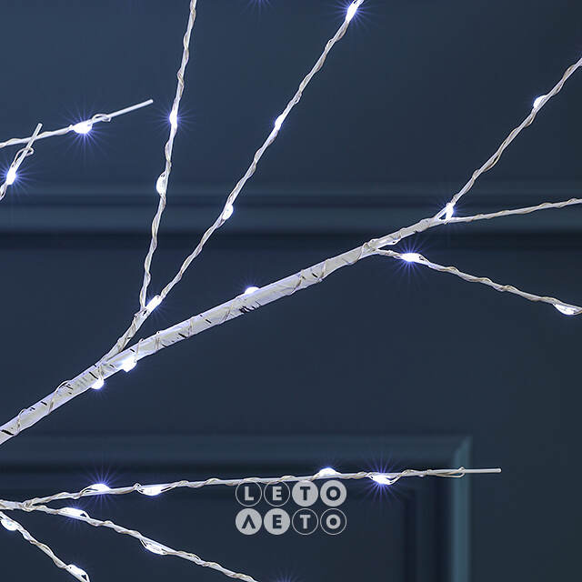 Светодиодное дерево Березка Balbeggi заснеженное 150 см, 400 холодных белых LED ламп, IP44 Winter Deco