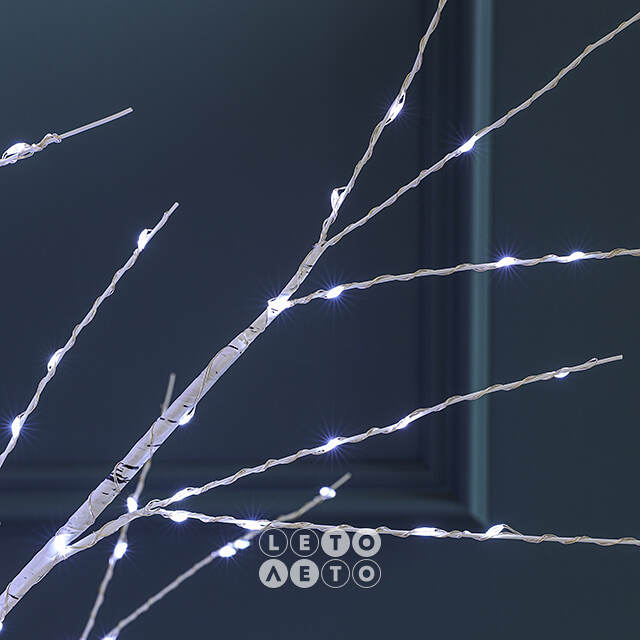 Светодиодное дерево Березка Balbeggi заснеженное 150 см, 400 холодных белых LED ламп, IP44 Winter Deco