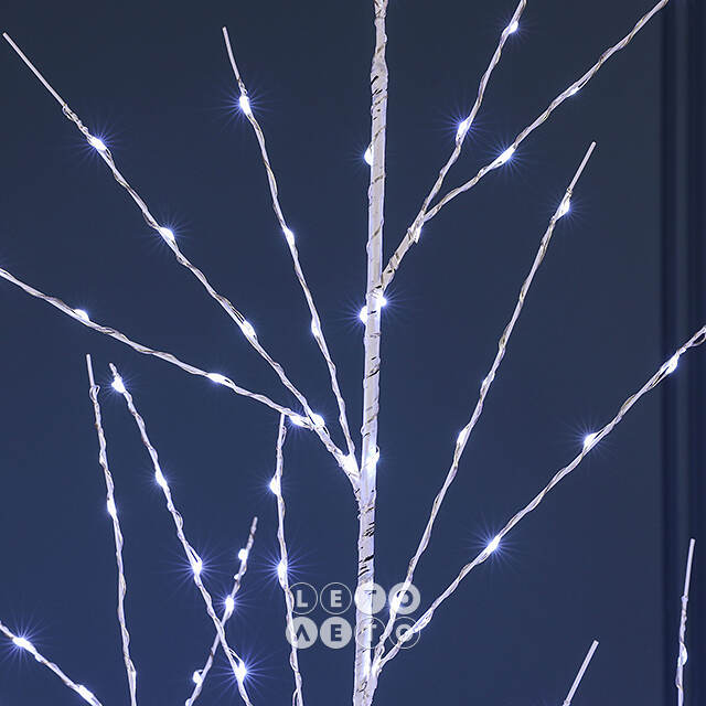 Светодиодное дерево Березка Balbeggi заснеженное 180 см, 600 холодных белых LED ламп, IP44 Winter Deco