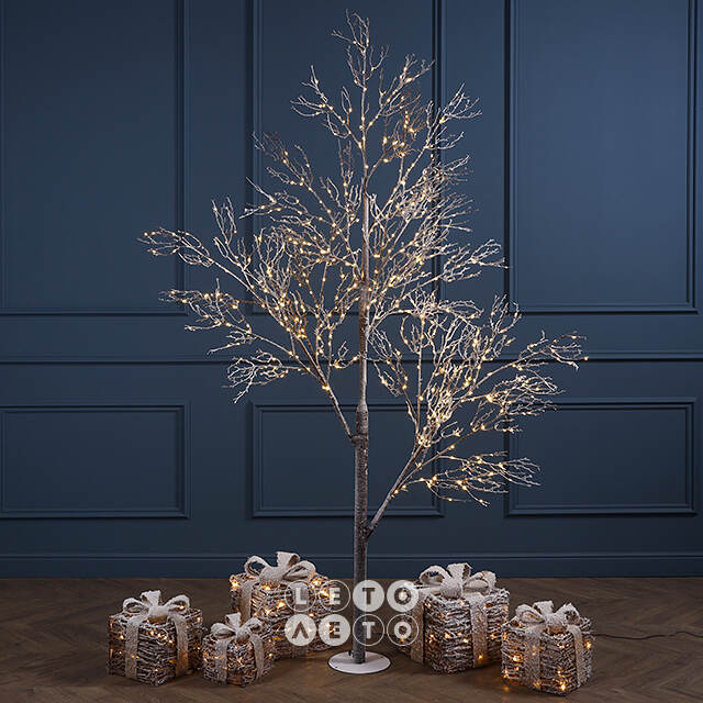 Светодиодное дерево Williton заснеженное 210 см, 550 теплых белых LED ламп, IP44 Winter Deco