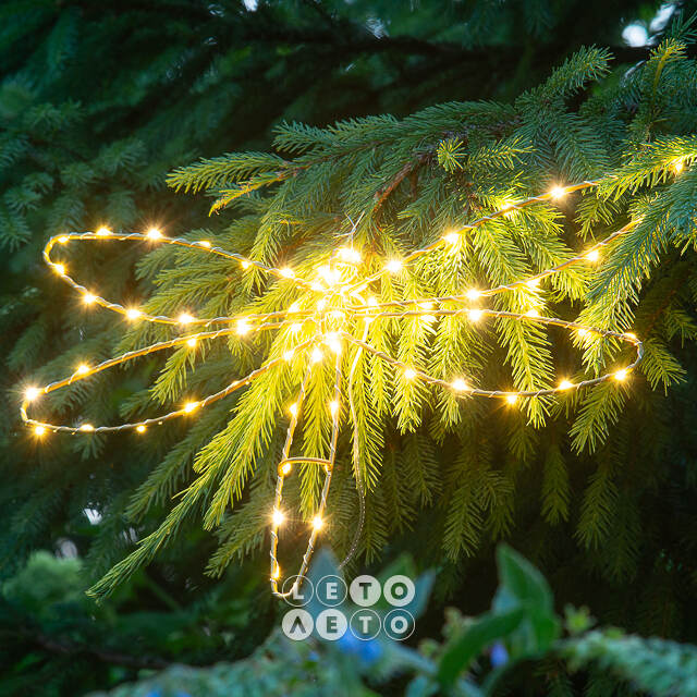 Плоское светодиодное украшение Стрекоза 50 см, 70 теплых белых LED ламп, IP44 Winter Deco