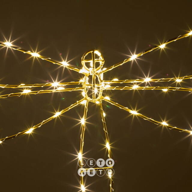 Плоское светодиодное украшение Стрекоза 50 см, 70 теплых белых LED ламп, IP44 Winter Deco
