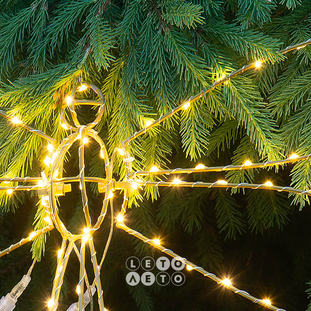 Плоское светодиодное украшение Стрекоза 80 см, 126 теплых белых LED ламп, IP44 Winter Deco