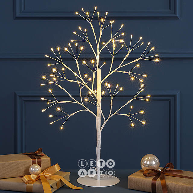 Светодиодное дерево Buckington 55 см, 80 теплых белых LED ламп, IP44 Winter Deco