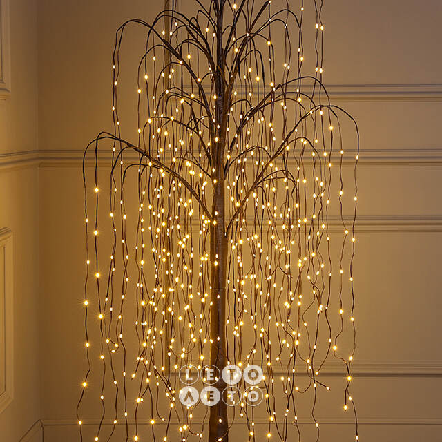 Светодиодное дерево Ива Birmingham 150 см, 624 теплых белых LED ламп, IP44 Winter Deco