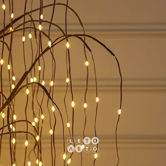 Светодиодное дерево Ива Birmingham 150 см, 624 теплых белых LED ламп, IP44 Winter Deco