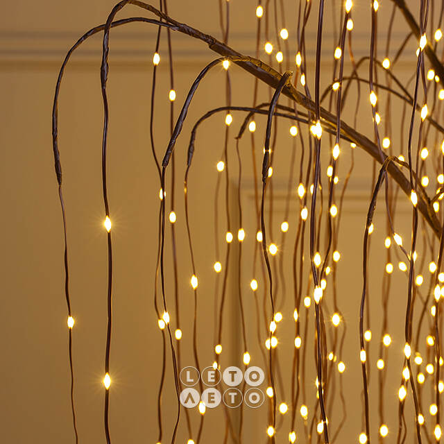 Светодиодное дерево Ива Birmingham 150 см, 624 теплых белых LED ламп, IP44 Winter Deco