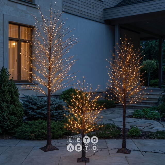 Светодиодное дерево Уиллитон 120 см, 288 теплых белых LED ламп, IP44 Winter Deco