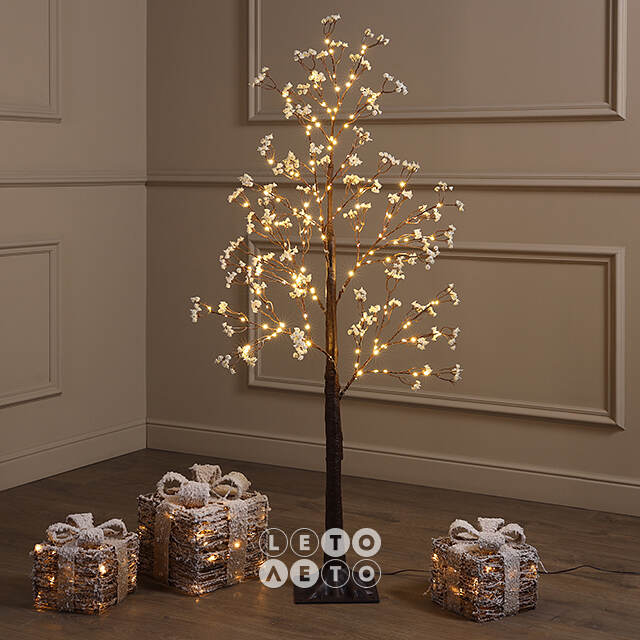 Светодиодное дерево Glenrothes 120 см, 150 теплых белых LED ламп, IP44 Winter Deco